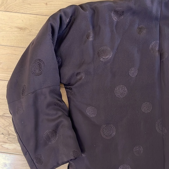 VTG Double Horse Silk Asian Jacket Boys size 24 1/2  Color dark brown. - Picture 6 of 6